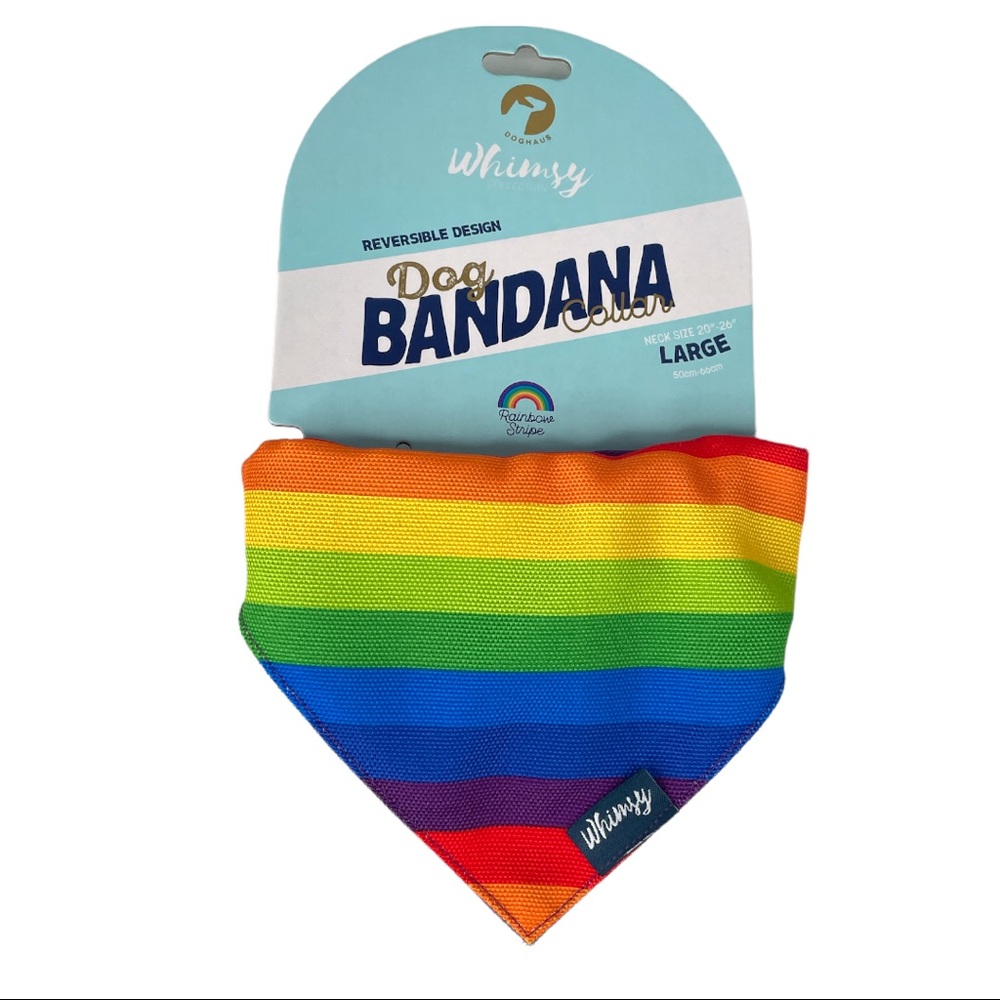 Doghaus American Pride Bandana Collar Rainbow Size Large
